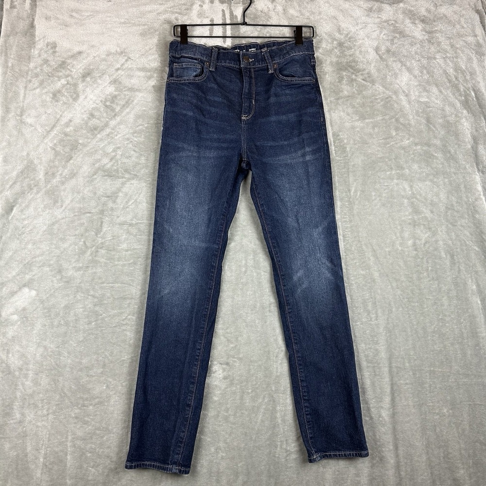 Old Navy Jeans Boys 16 Denim Blue Dark Wash Skinny